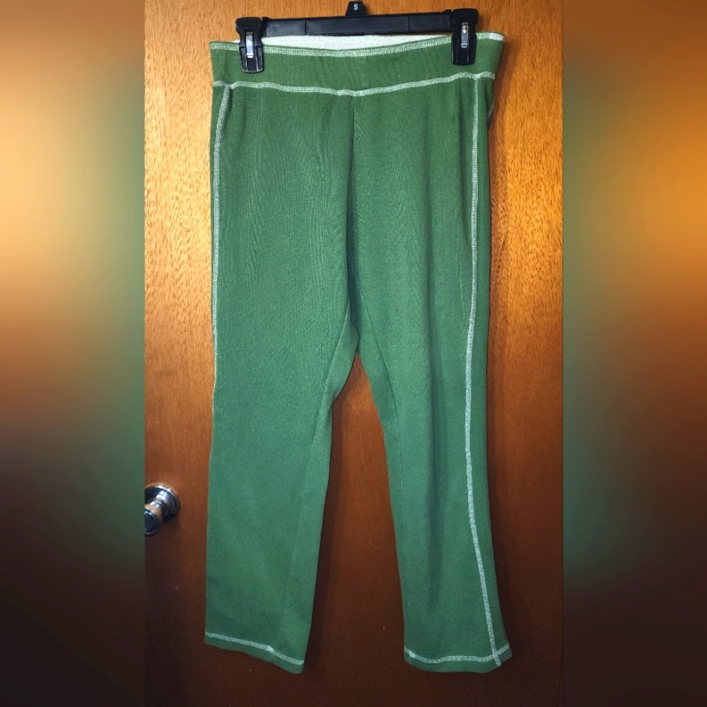 Caribbean Joe Pull On Green Joggers/sweatpants women's size small